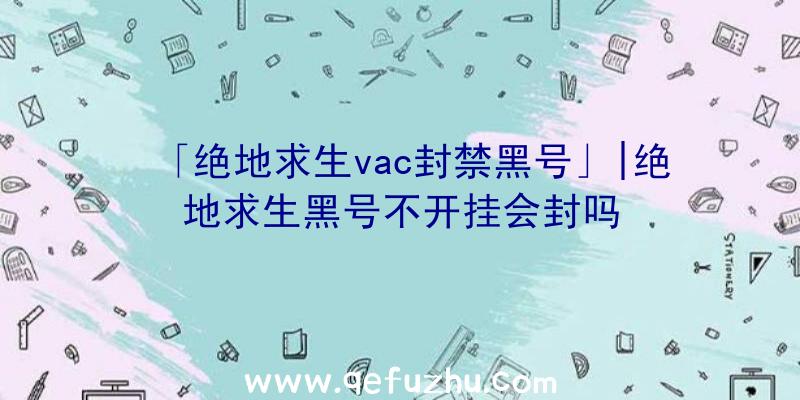 「绝地求生vac封禁黑号」|绝地求生黑号不开挂会封吗